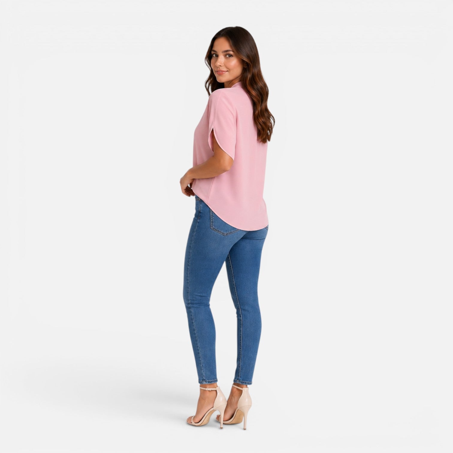 Maison Straver | Women’s Chiffon Blouse V Neck Lightweight Summer Top