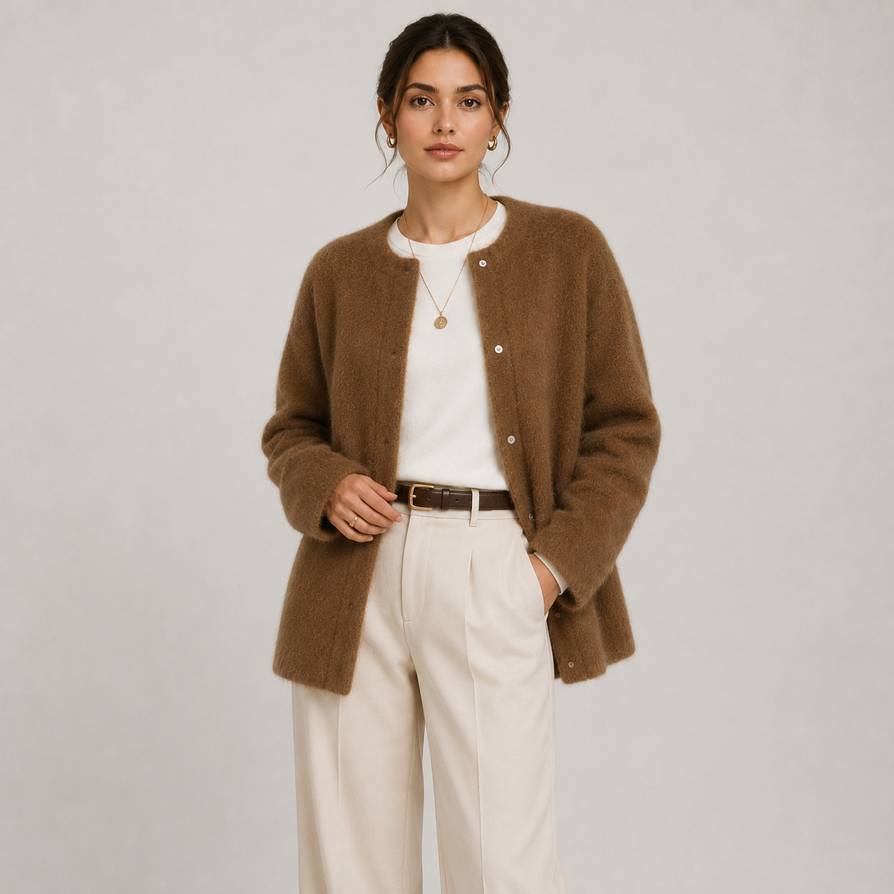 Women's Classic Knit Cardigan Refined Warm Heritage Style