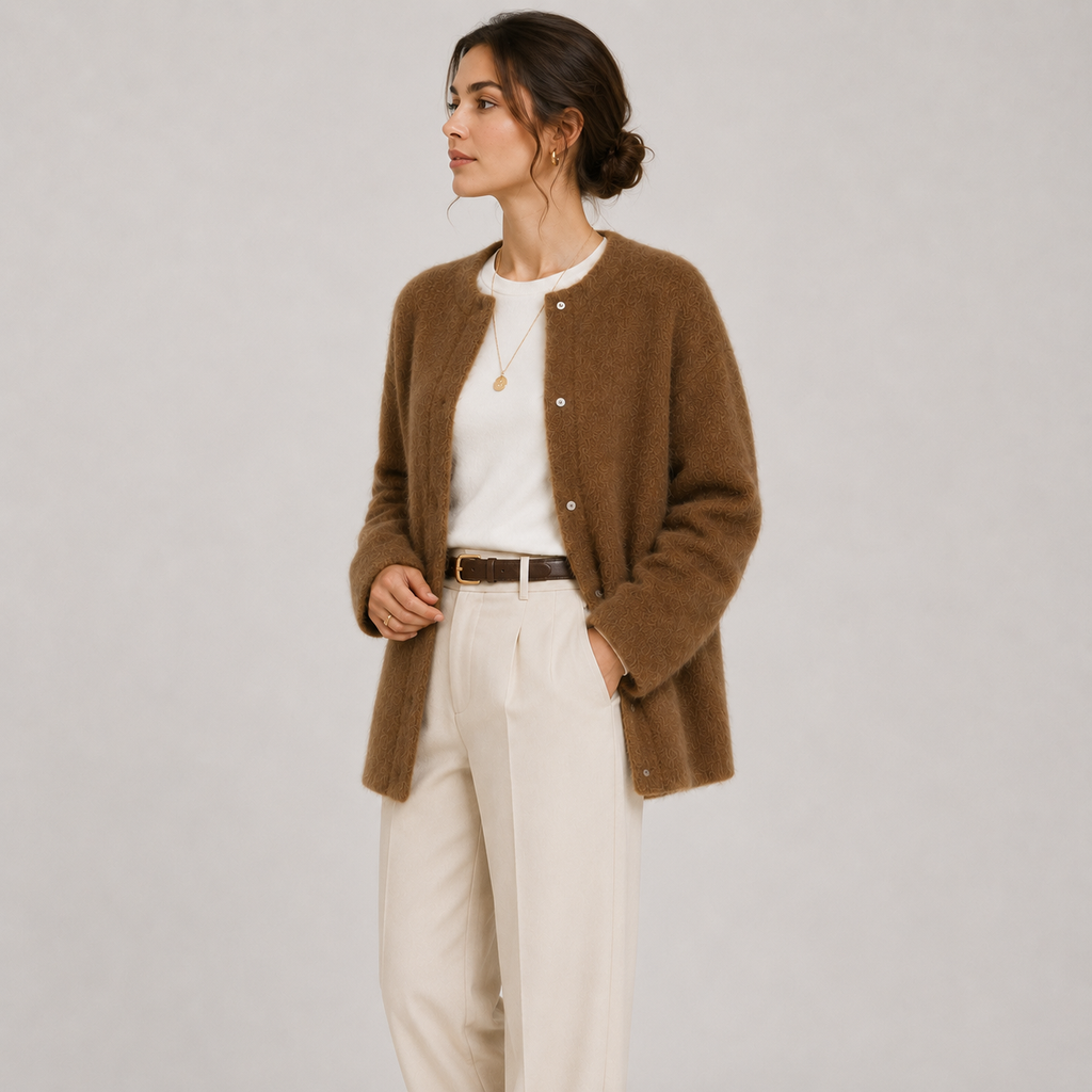 Women's Classic Knit Cardigan Refined Warm Heritage Style