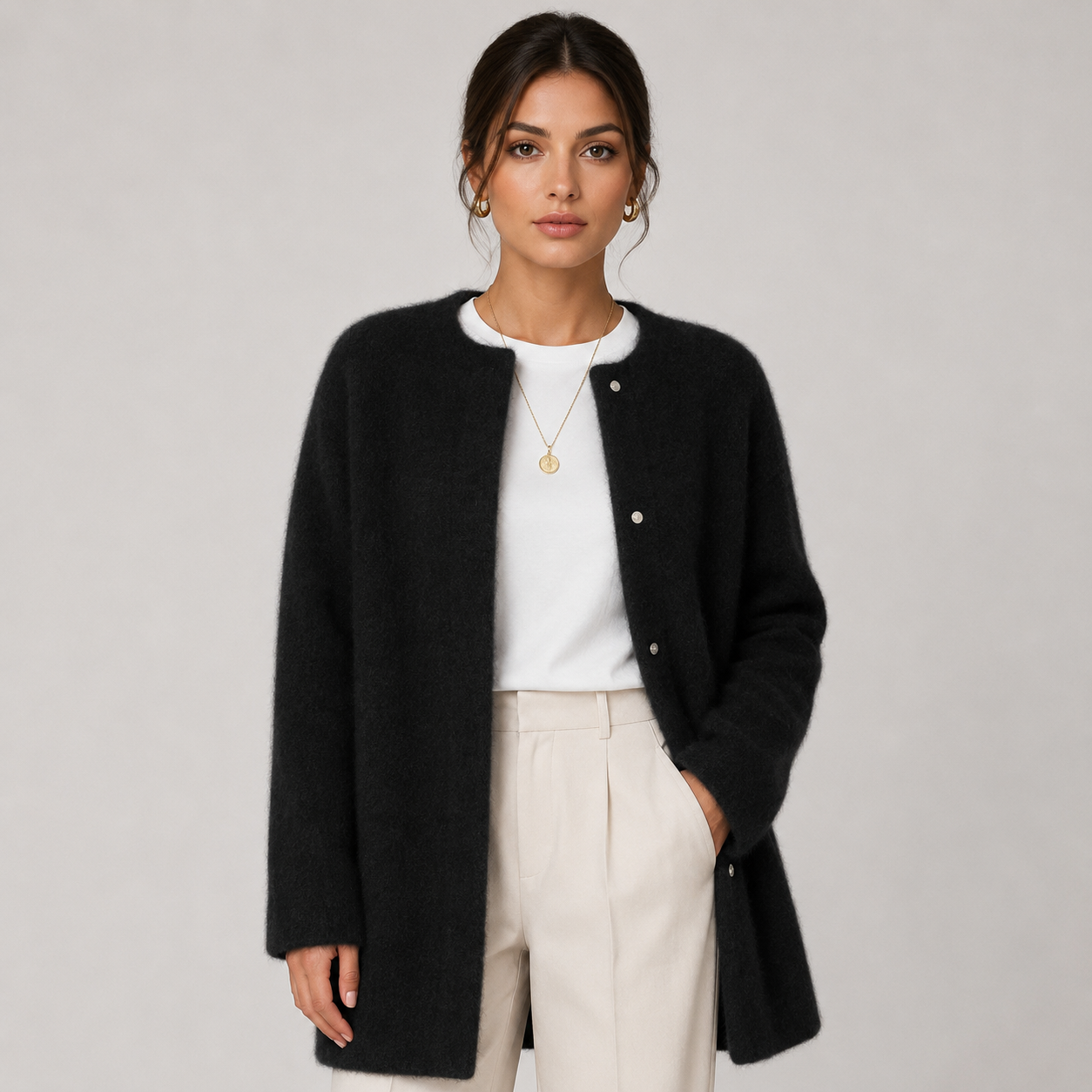 Women's Classic Knit Cardigan Refined Warm Heritage Style