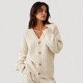 Women's Premium Knit Cardigan Cozy Long Sleeve Button Sweater