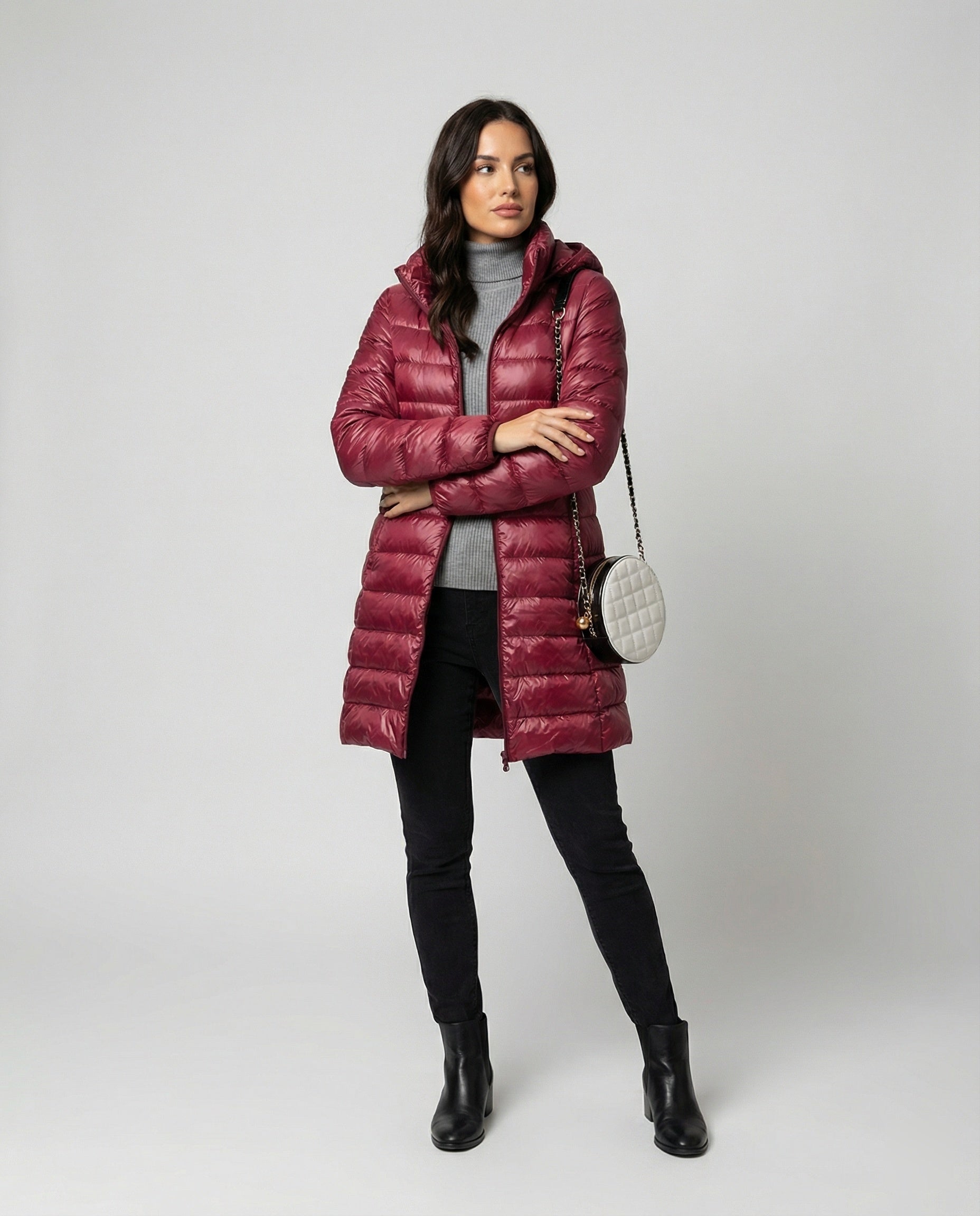 Women's Packable Puffer Jacket – Ultralight Hooded Transitional Jacket