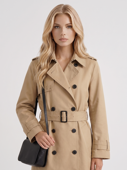 Edie Belted Coat - Beige