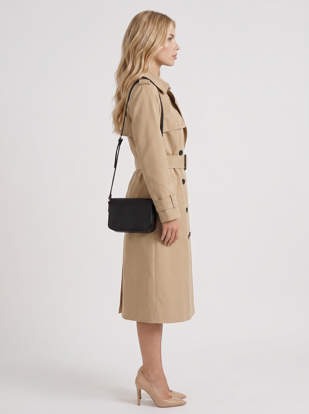 Edie Belted Coat - Beige