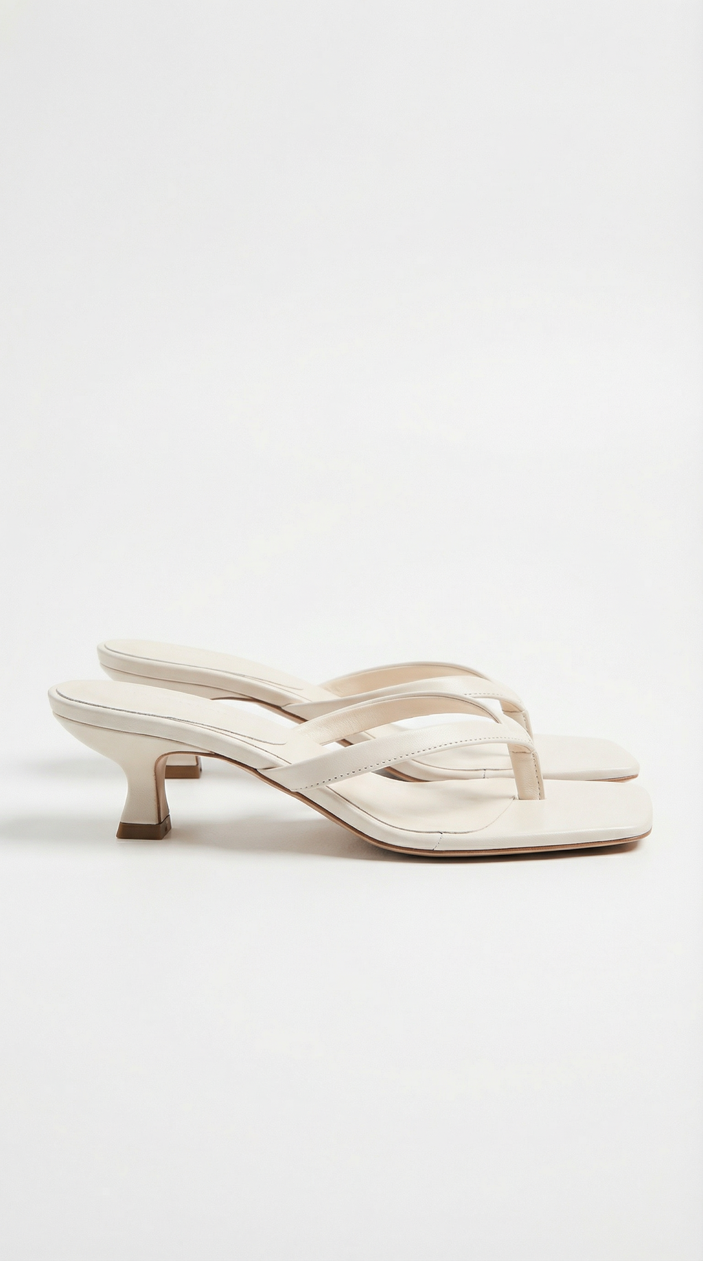 Ieza Strappy Kitten Heel Mule Sandals - Beige