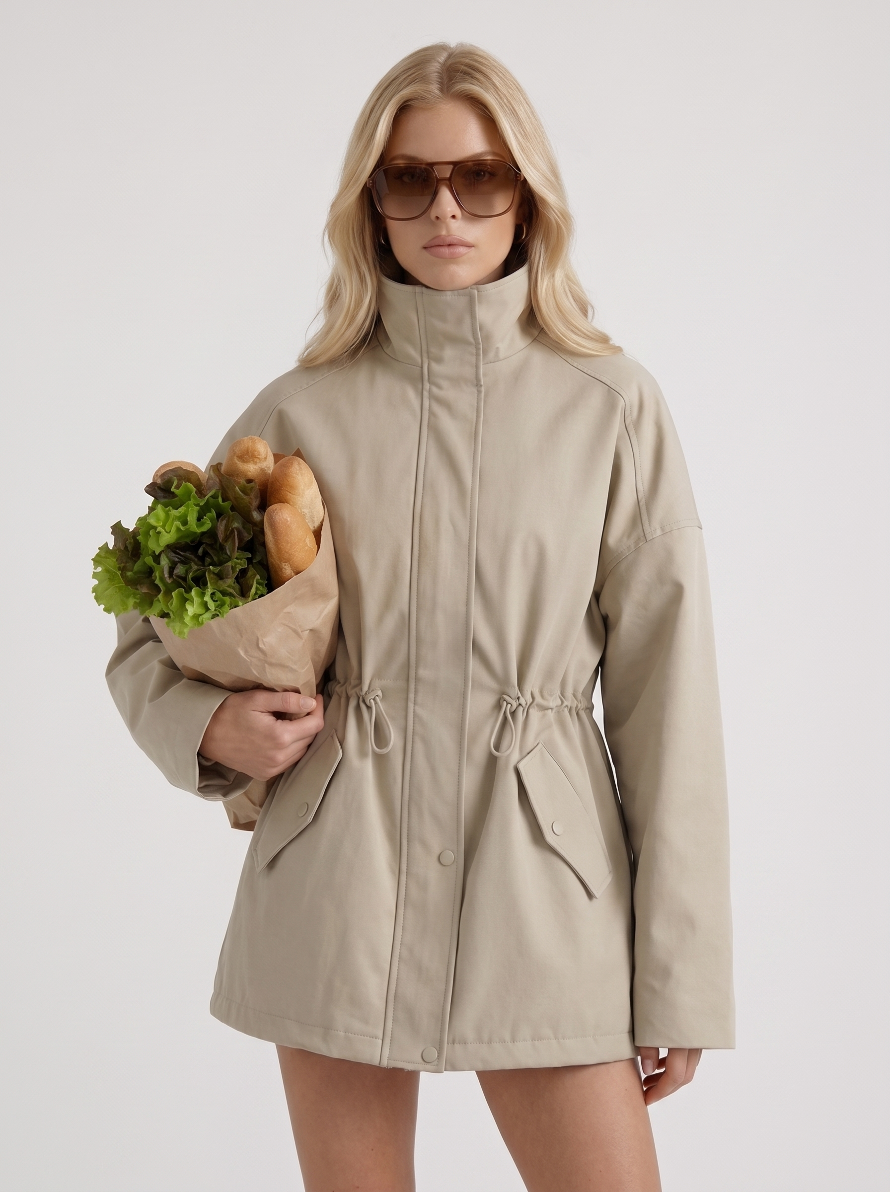 Indira Utility Jacket - Light Khaki