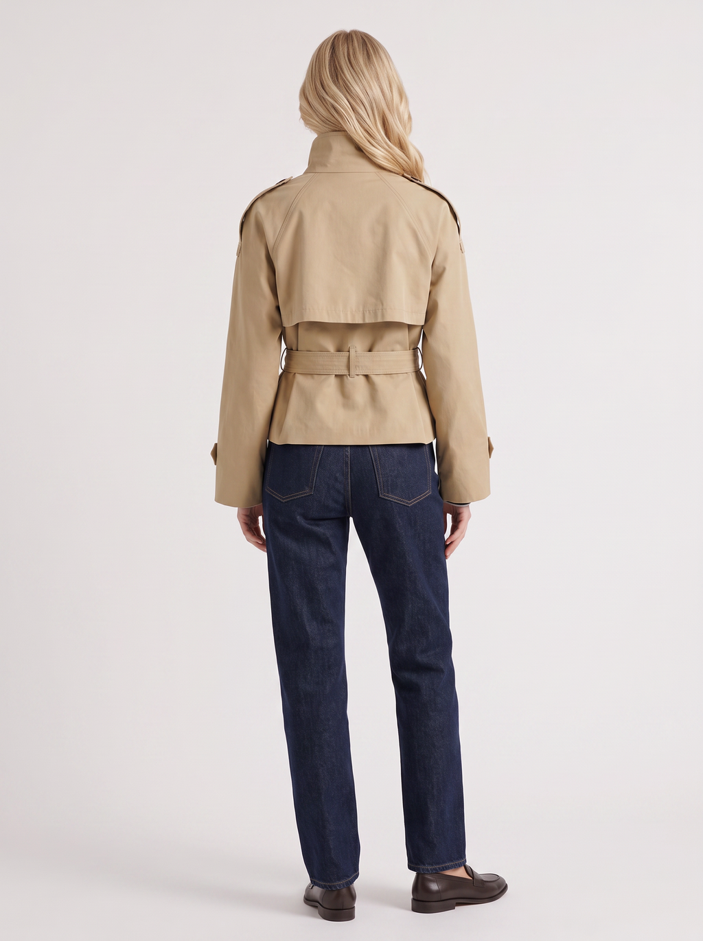 Maeve Cropped Trench - Beige