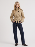 Maeve Cropped Trench - Beige