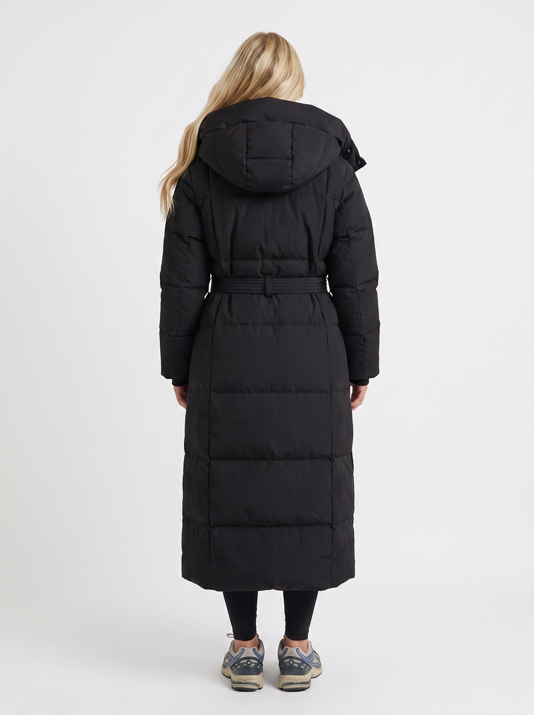 Olive Quilted Coat - Black