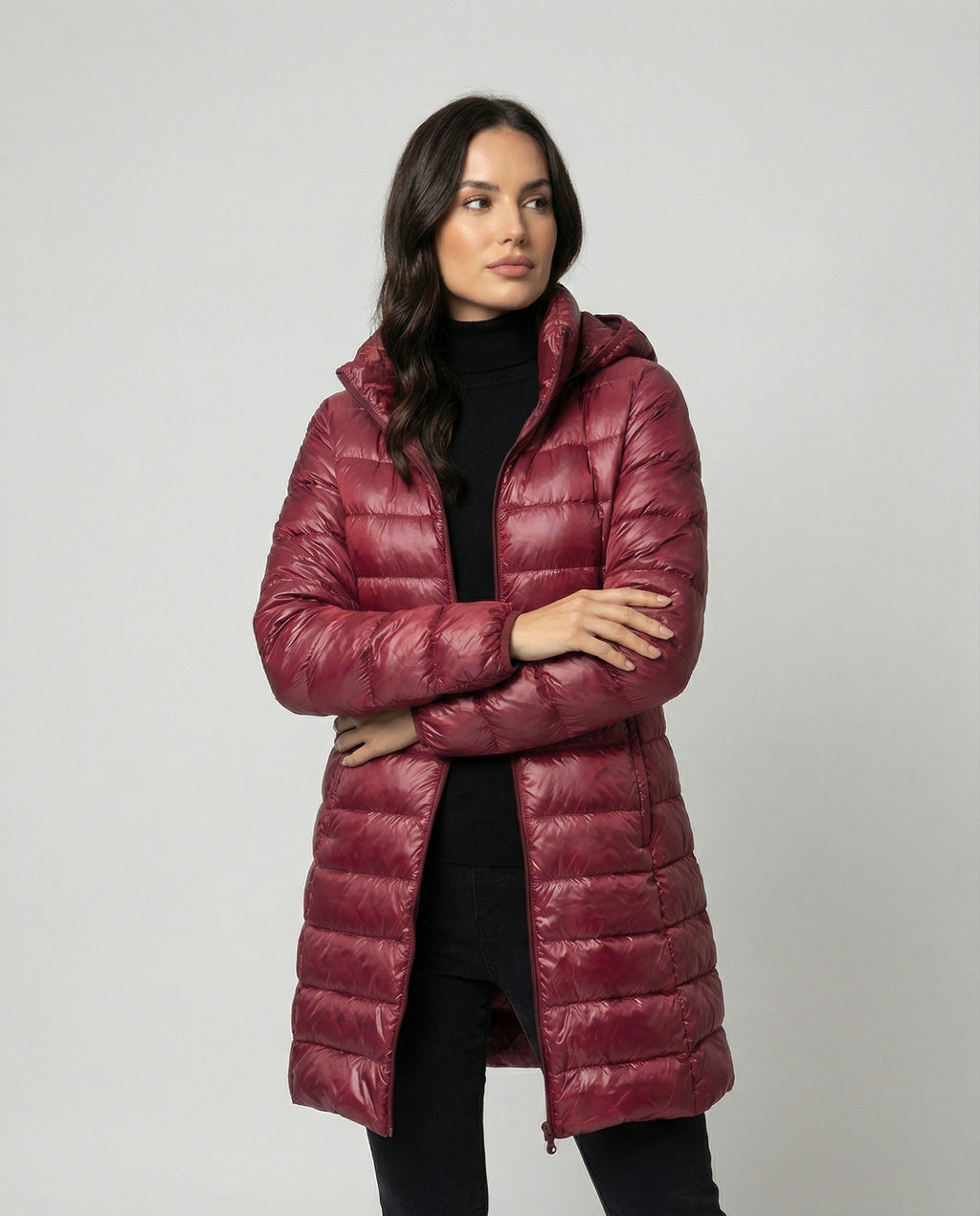 Women's Packable Puffer Jacket – Ultralight Hooded Transitional Jacket