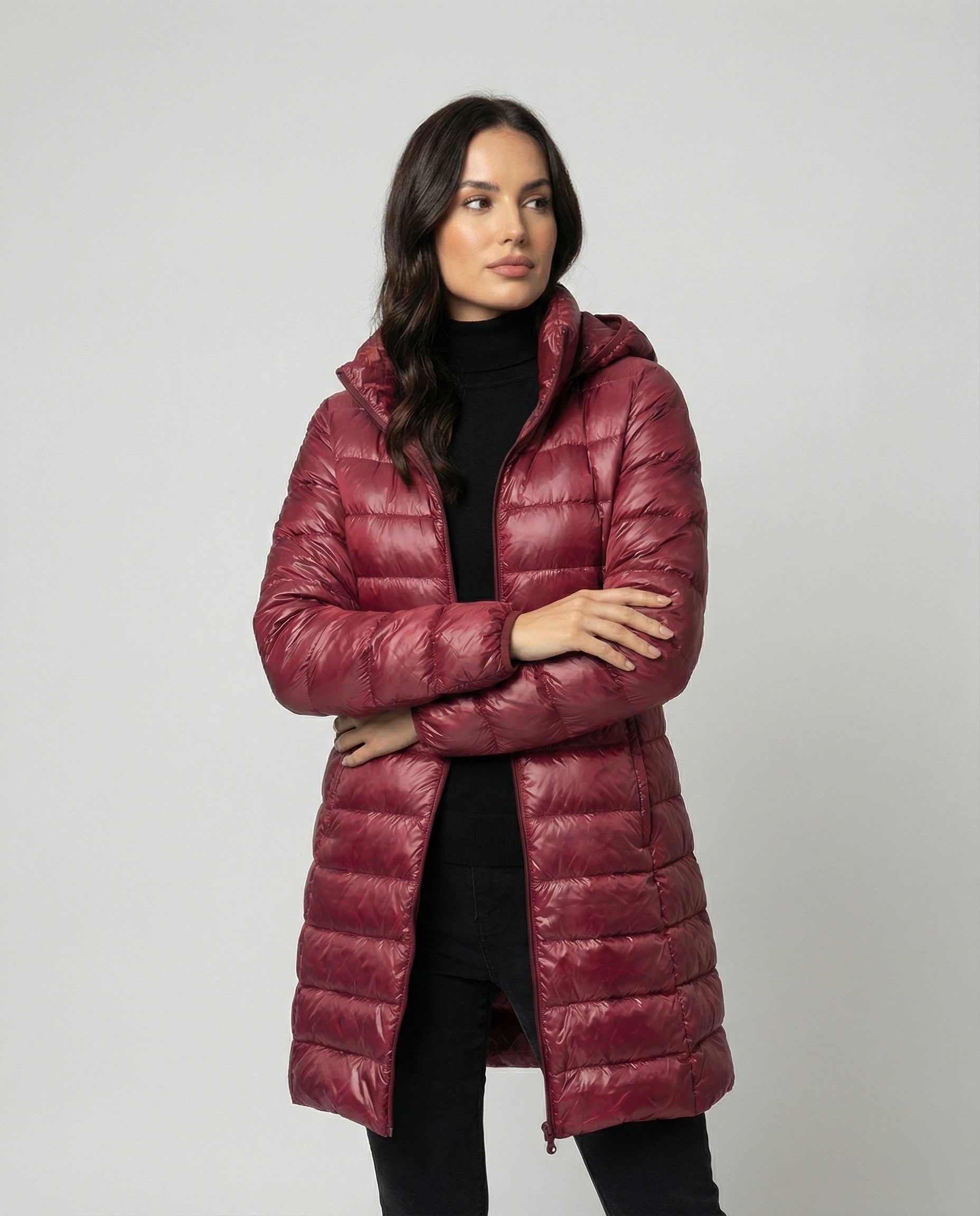Women's Packable Puffer Jacket – Ultralight Hooded Transitional Jacket